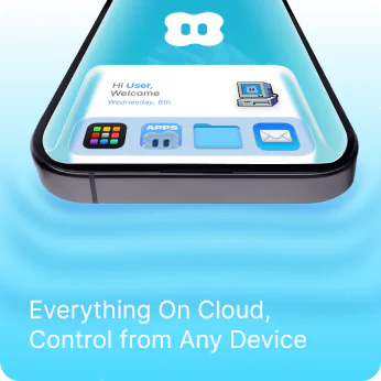 Cloud workspace available through a responsive mobile web interface