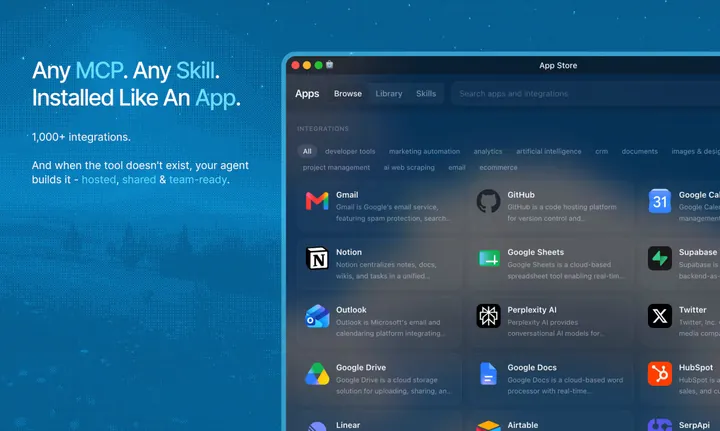 Launch gallery, app store