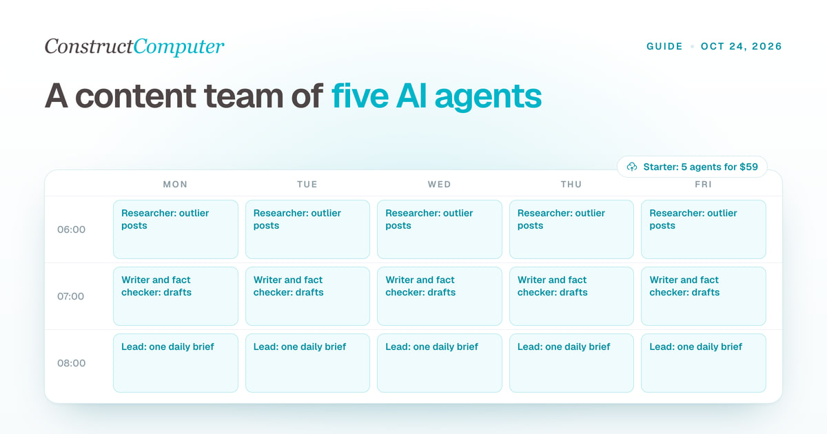 AI agents for content creation: build a content team in Construct